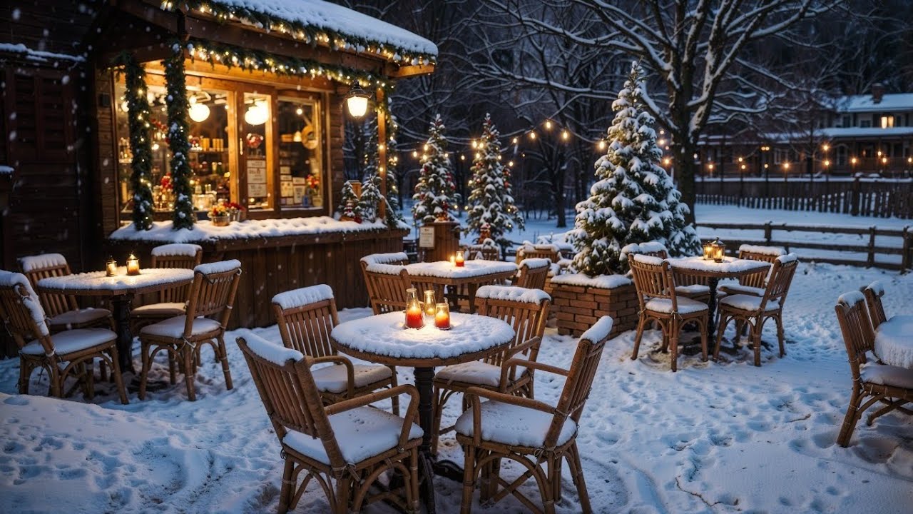 #Chill Lofi Beats: Peaceful Christmas Night cafe mix #lofimusic ~ lofi christmas music | #trending