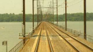 preview picture of video 'Amtrak NEC Track #3 S/B GUNPOW Interlocking and bridge'