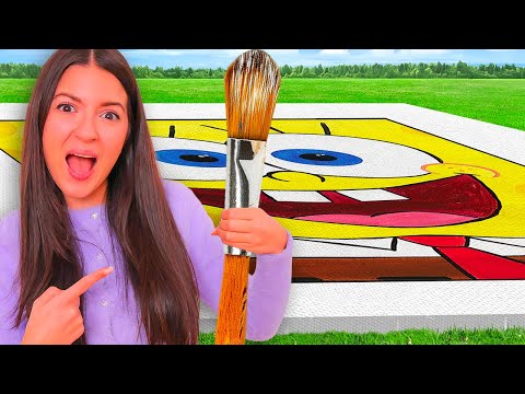 Disegno GIGANTE vs MINI dipinto challenge