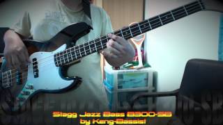 Video thumbnail for Stagg Jazz Bass B300-SB Bass Line in to audio interface by Keng-Bassist by Keng Bassist