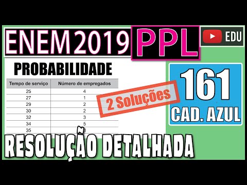 [ENEM 2019 PPL] 161 📘 PROBABILIDADE Uma empresa sorteia prêmios entre os funcionários como