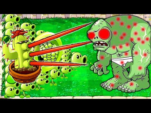 99 Gatling Pea Vs 99 Cactus Vs Gargantuar Vs Dr. Zomboss - Plants vs Zombies Hack