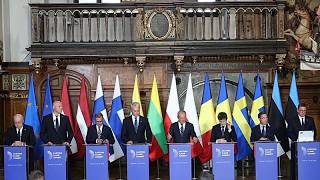 Los líderes del flanco oriental de la OTAN se reúnen en Gdansk para la conferencia sobre Ucrania