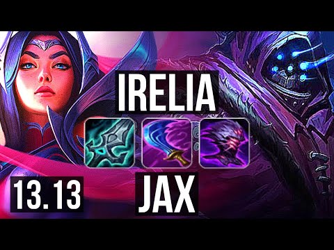 IRELIA vs JAX (TOP) | 8 solo kills, Legendary, 19/4/10, 800K mastery | KR Diamond | 13.13