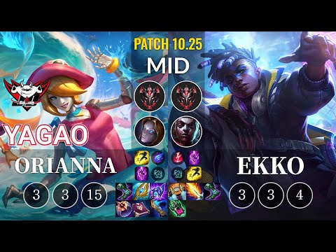 JDG Yagao Orianna vs Ekko Mid - KR Patch 10.25