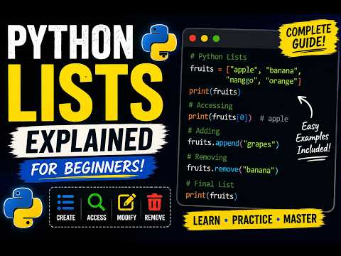 Python Lists In 1 Minute Creating Accessing And Modifying Data Python Lists Coding