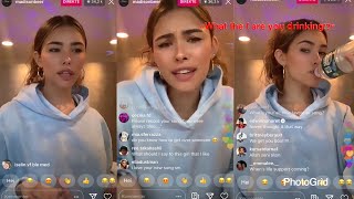 Madison beer gets OFFENDED when a hater comes for her on live | FULL LIVE