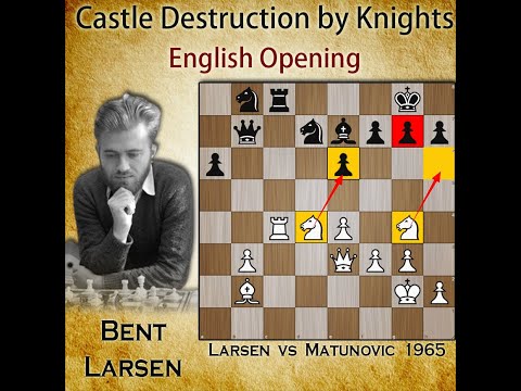 Castle Destruction by Knights | Bent Larsen vs Matanovic 1965