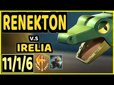 YAMPI (RENEKTON) vs IRELIA - 11/1/6 KDA TOP CHALLENGER GAMEPLAY - BR