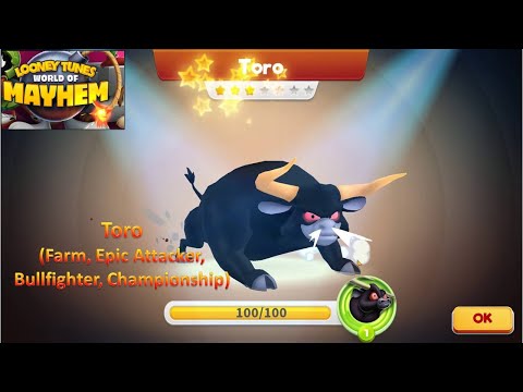 [*/\*] Looney Tunes World of Mayhem - Unlock Toro (Farm, Epic Attacker, Bullfighter)