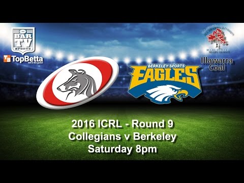 2016 ICRL - Round 9 - Collegians v Berkeley