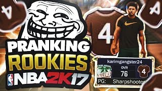 SCARED THIS ROOKIE OUT OF HIS MIND WITH THIS PRANK ON NBA 2K17!!!