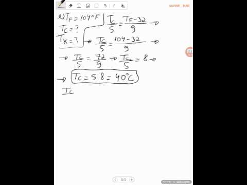 Conversão entre escalas termométricas exemplo e