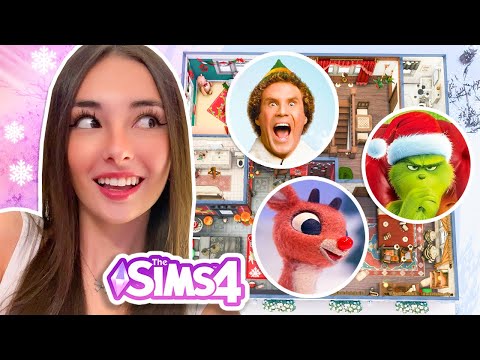 Every Room is a Different *Christmas* Movie in The Sims 4!