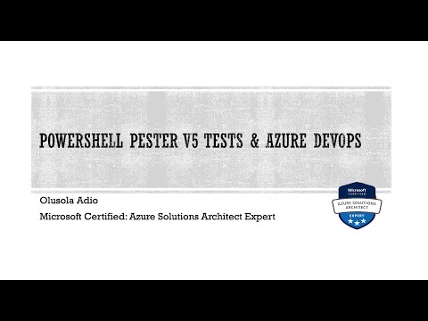 Powershell Pester V5 Tests & Azure Devops