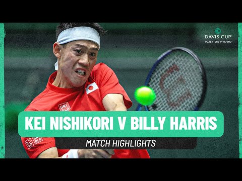 Kei Nishikori v Billy Harris | Japan v Great Britain | 2025 Davis Cup Qualifiers Match Highlights