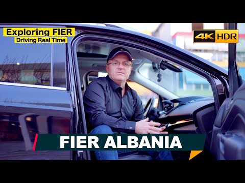 FIER, ALBANIA DRIVING REAL TIME - Fier Shqipëri [4K HDR]