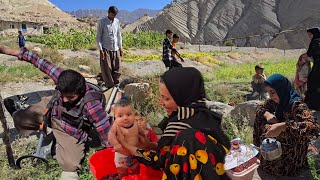 Helping Haider's family to Atabek and his grandmother in harvesting the field hay