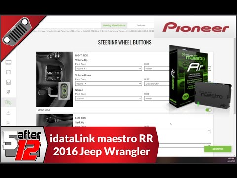 iDatalink Maestro RR | Programming for Pioneer AVH-W4500NEX | 2016 Jeep Wrangler