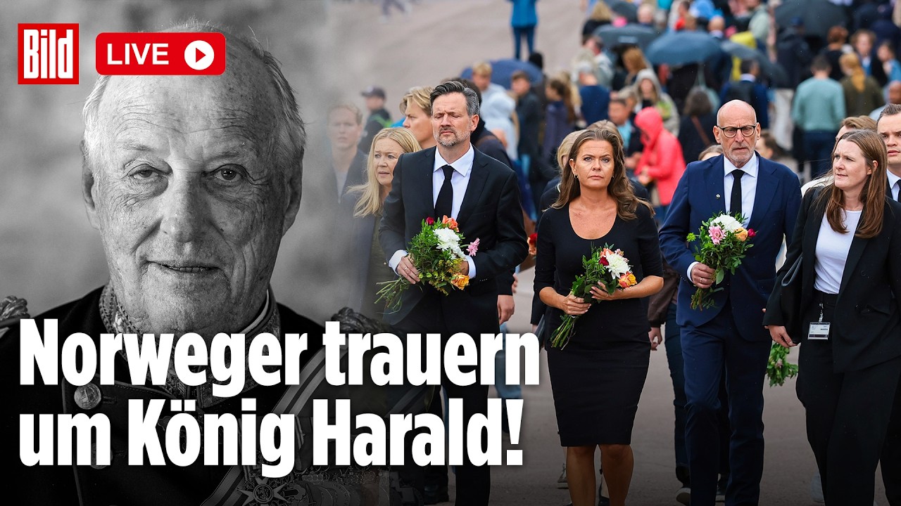 König Harald V. gestorben: Norweger nehmen Abschied von dem Monarchen | BILD LIVE