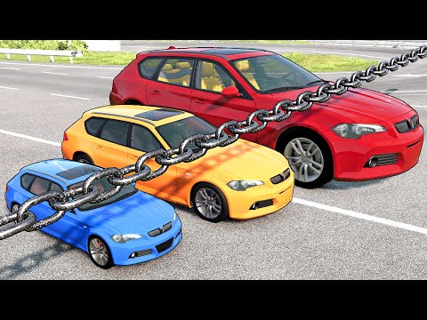 Big & Small Cars vs Chain ✅ BeamNG.Drive | GipsoCartoon