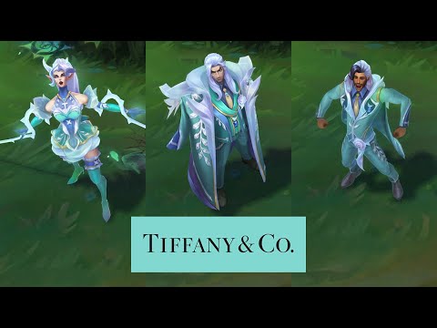 수정 장미 자이라 & 스웨인 & 아크샨 Tiffany & Co 크로마 (Worlds 2022 Crystal Rose Zyra, Swain, Akshan Chromas)