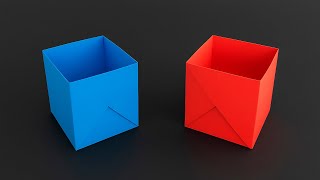 How to Make an Easy Paper Box - No Scissors, No Glue | Origami Step by Step