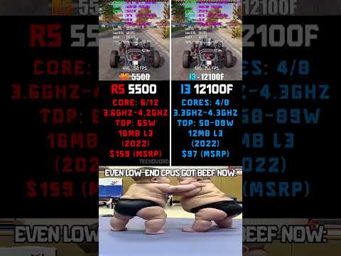Ryzen 5 5500 vs I5 12100F II Best budget CPU #ryzen5500  #amd #intel