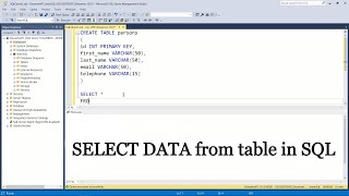 How to SELECT data from table in SQL 