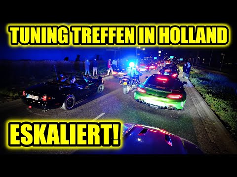 Tuning Treff in Holland eskaliert nach Polizei Großeinsatz in Deutschland