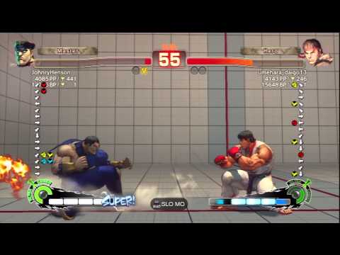 JohnryHenson (M.Bison) Vs umehara_daigo13 SSF4 AE Ranked Matches - PSN
