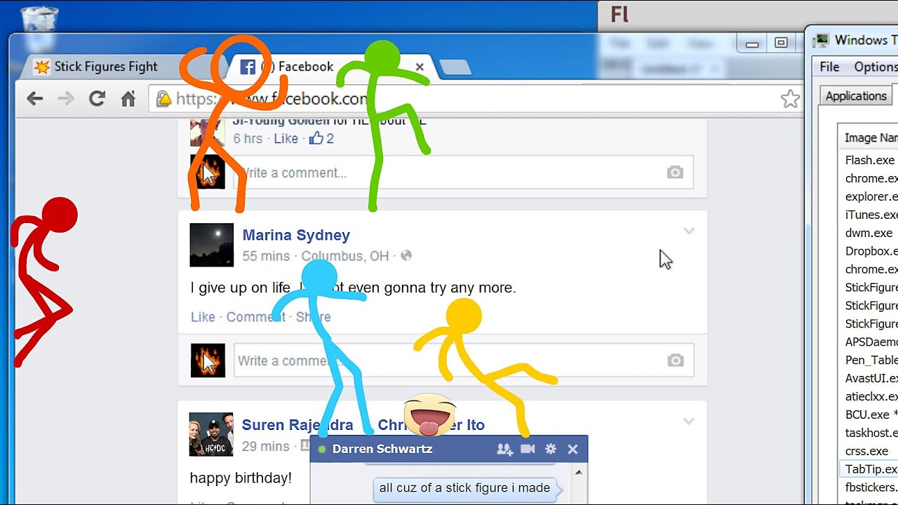Thằng người que trên máy tính đã trở lại