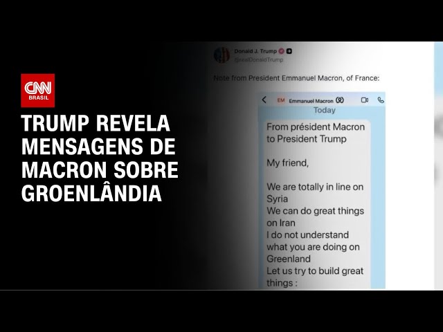 Trump divulga mensagem de Macron questionando ações sobre a Groenlândia | LIVE CNN