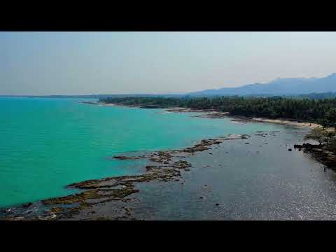Drone Rocky Coastline Of The Sea - Wild Nature Relaxation (4K 60fps HDR)