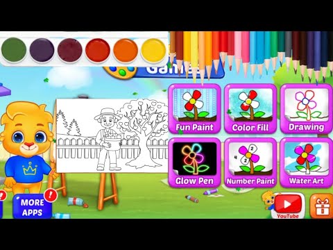 Coloring Games: Coloring Book, Painting, Glow Draw Video 11 - YouTube