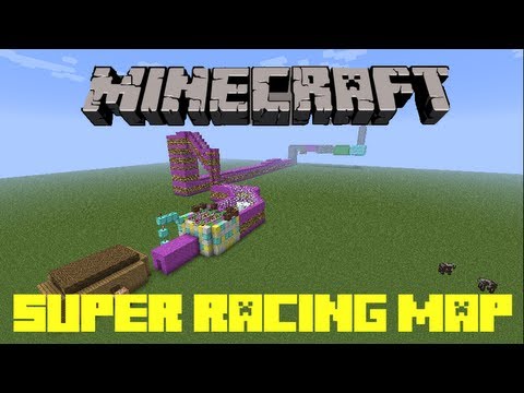 Super Racing Map: Minecraft Mini-game Challenge your friends to see whos the fastest.