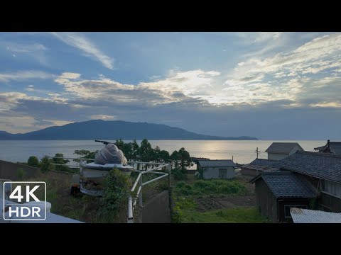 4K Japan Immersive Walk | Twilight Seaside Village: Exploring a Village Nestled by Ocean & Mountains