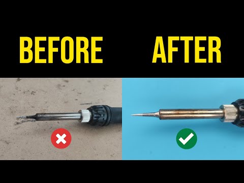 How to clean solder iron tip