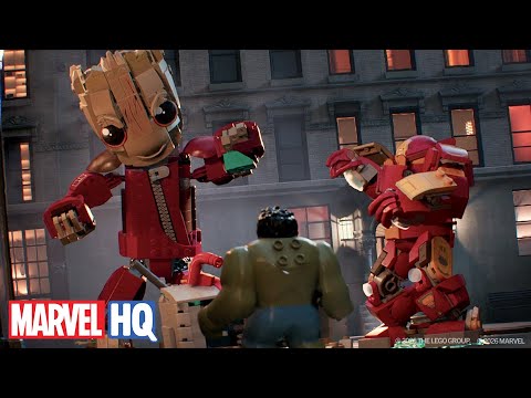Hulkbuster Throwdown in the LEGO Marvel Brickverse 🍕🎵| LEGO Marvel | @MarvelHQ
