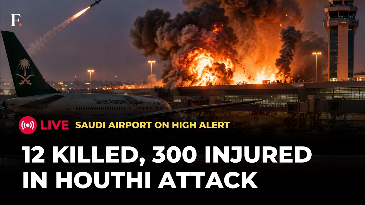 Saudi Airport Evacuated After Houthi Missile Strike on Airport Complex Domestic Terminals | LIVE