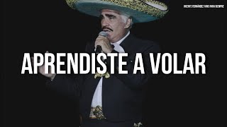 Vicente Fernandez - Aprendiste A Volar (Letra/Lyrics)