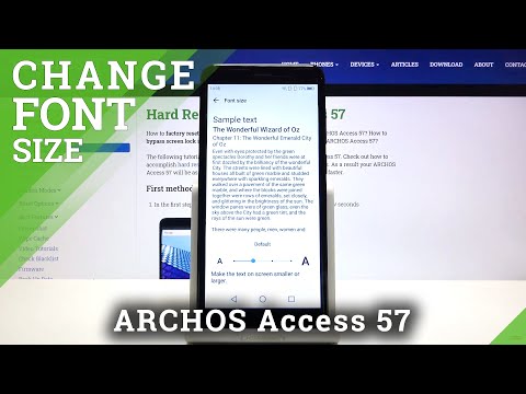 How to Edit Font Size on Archos Access 57 – Text Size Settings