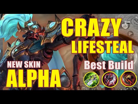 NEW SKIN | Alpha "Onimusha Commander" |  Alpha Crazy Lifesteal with  Build Top 1 Global Alpha ~ MLBB