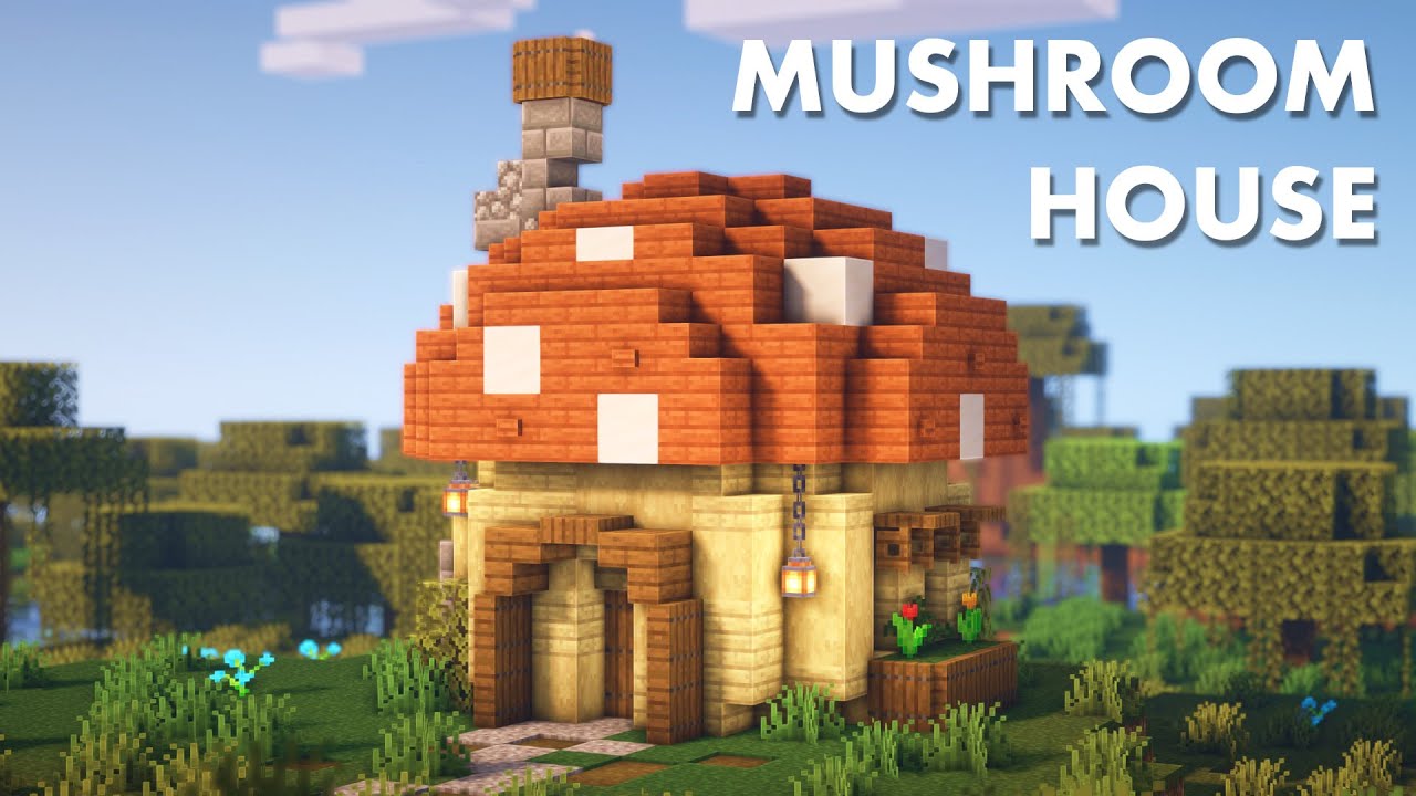 Minecraft | How to build a Mushroom House | Tutorial - YouTube