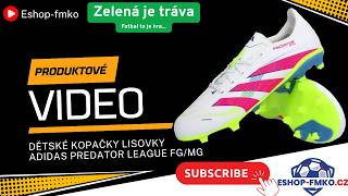 Dětské kopačky lisovky Adidas Predator League FG/MG bílo-růžové