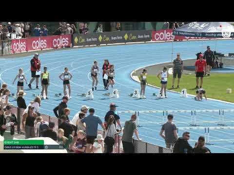 Girls U11 80m Hurdles Timed Final 3: 2022/23 State Track and Field Championships