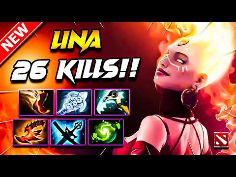 DOTA 2 LINA Gameplay | 26 Kills!! Lina Dota 2 Gameplay | LINA Carry Build Pro Gameplay 7.40