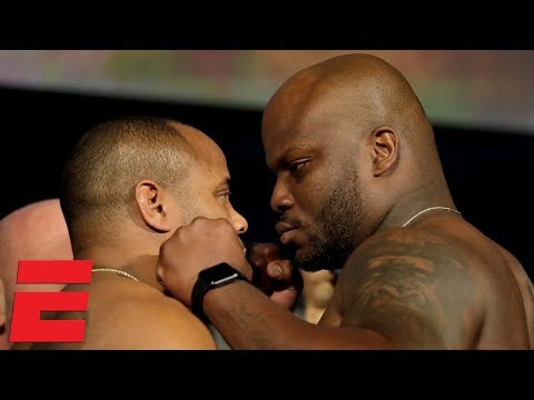 Daniel Cormier vs. Derrick Lewis staredown at UFC 230 weigh-ins [FULL]