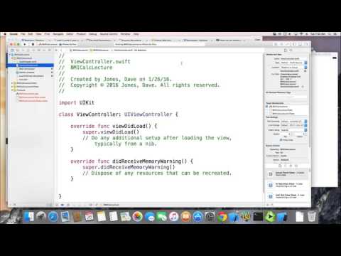 iOS Swift 2.2 Mobile Development - Lecture 7/25 - BMI Calc - First iPhone Project