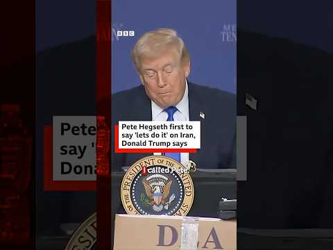 Donald Trump said that Pete Hegseth first to say ‘let’s do it’ on Iran decision. #Trump #BBCNews